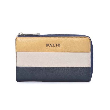 Leisure Style Series Contrast Color Female Leather Wallets