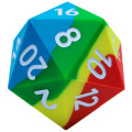 55mm Silicone 20 Sided Dice, Bouncing Giant D20 Soft and Rich in Color, Large Bouncer D20 for DND RPG Bar Pub Club Party Games