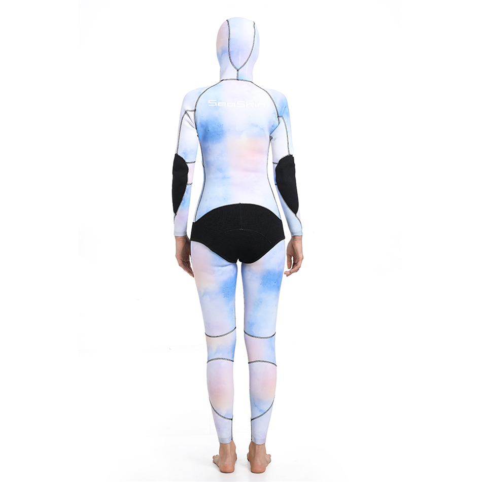 Seackin 4mm κουκούλα ψηλά παντελόνια μέσης Wetsuits