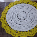 Super bonito Kintting Crocheted flor pano de mesa