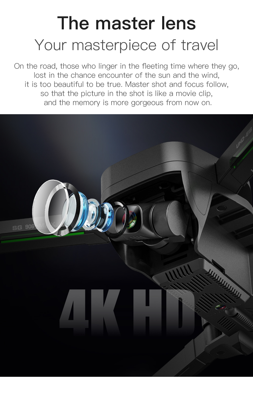 Camera Drone With 3 Axis Gimbal Professional 4K HD GPS WiFi FPV RC Quadcopter Remote Drone ZLL SG906 MAX1