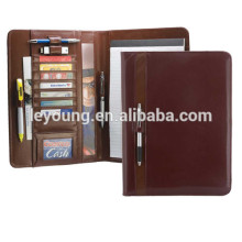 Functional Leather Document Folder File Folder with Notepad