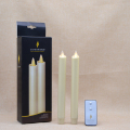 8 Inch Ngà di chuyển ngọn lửa Battery Operated Taper Candle