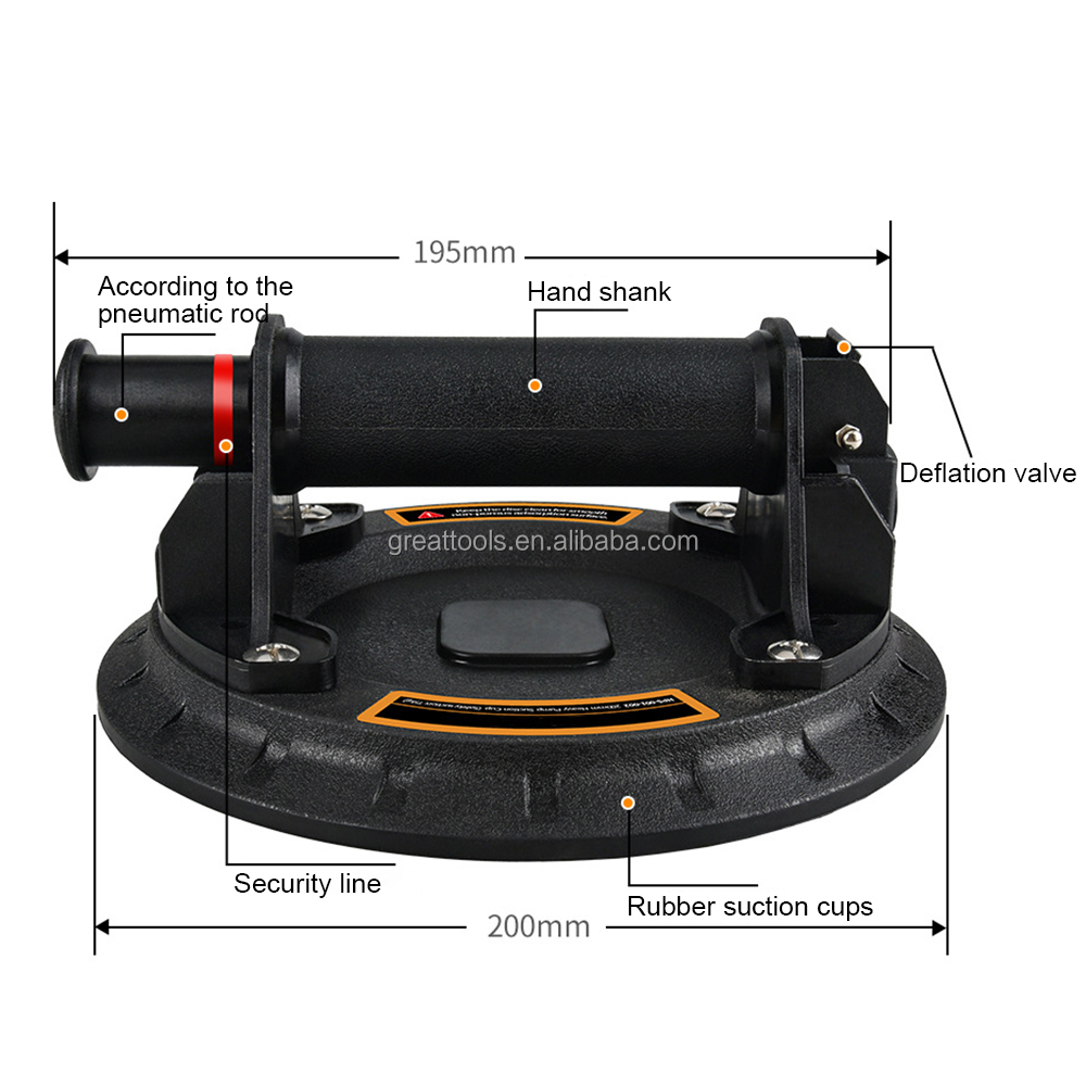 Vacuum Suction Cup Pump Lifter - Glass Suction Cup Lifter With Pump ...