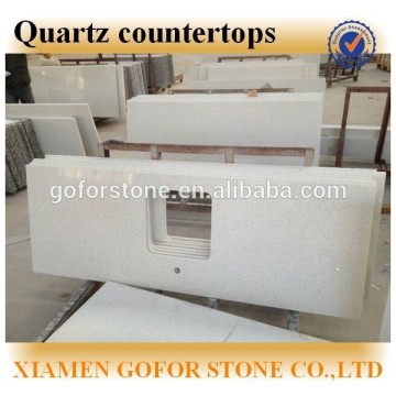 White mirror fleck quartz stone countertop
