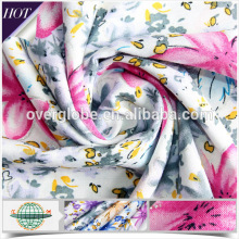 Rayon challis printed fabric airjet quality