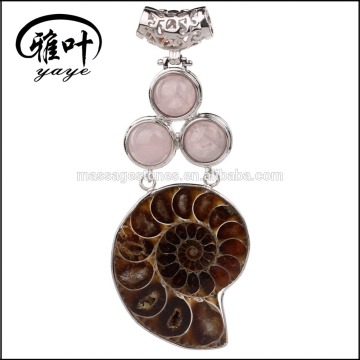 Wholesale Natural Stones Pendants with Ammonite Fossils Pendant, Ammonite Fossils Jewelry Pendants