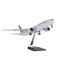 High-Quality, Large LED Lighted Air France B777 Aircraft Display Model (47cm) - Customized Premium Edition