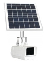 Monitoring terminal and system with solar panel