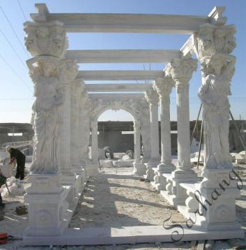 White Marble Big Size Square Gazebo gallery