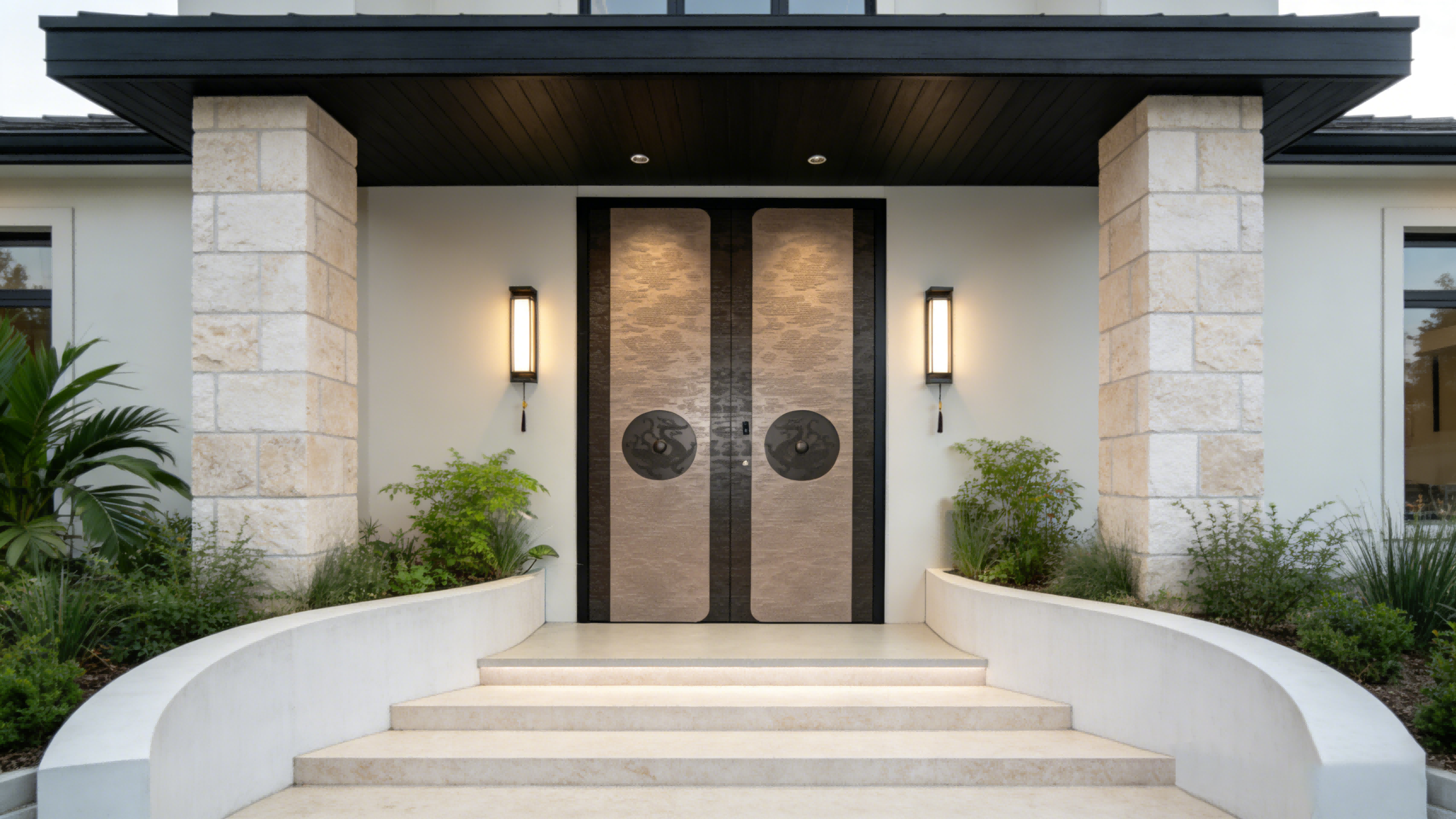 porta da frente de aço inoxidável stainless steel front door