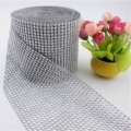 Enveloppe maille argent diamant pour décoration de gâteau de mariage