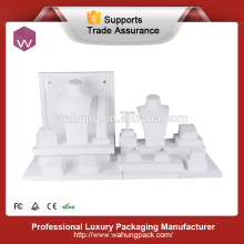 white Pu leather jewelry display stand