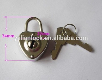 Best Sell Metal Heart Shaped Padlock for Notebook