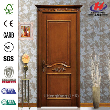JHK-017 India Turkey Burma Teak Wood Price Burma Euro Carved Wood Panels Interior Door