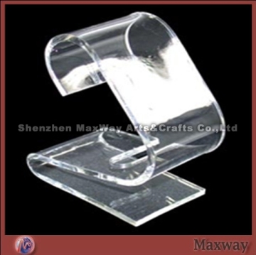 Single acrylic watch display shelf/acrylic watch display stand C shape design