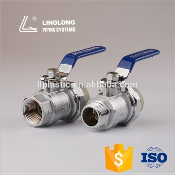 Skillful manufacture brass ball valve with nipple