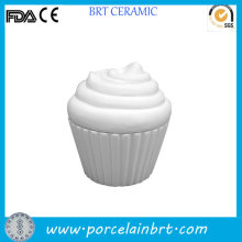 Cupcake shape ceramic bisque Trinket Box