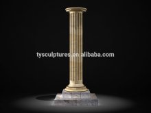 western morden design round natural stone marble columns pillars for interior building ornament