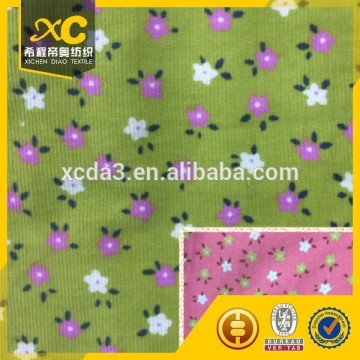 china manufacturer supply cotton stretch corduroy print fabric