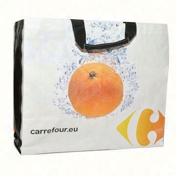 2013 customized reusable grocery bags laminated