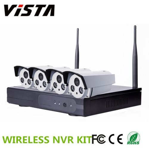 Sıcak 960P 4CH H.264 kablosuz Wifi IP kamera NVR kiti