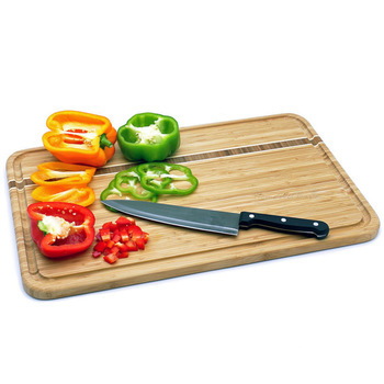 cheap bamboo vegetable cutting block with knife