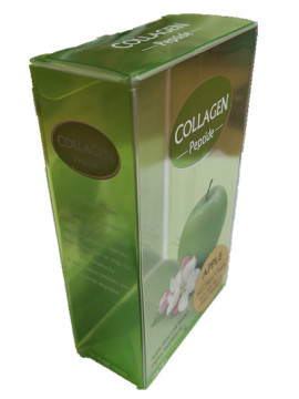 Green transparent printed plastic box