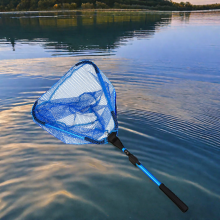 Silicone Fish Landing Net: Telescopic Aluminum Alloy Sea Fly Fishing Net