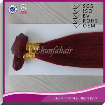 100% human hair extension,quality wholesale hair extension, red tape human hair extension