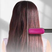 Portable Titanium Flat Iron Hot Comb Hair Straightener