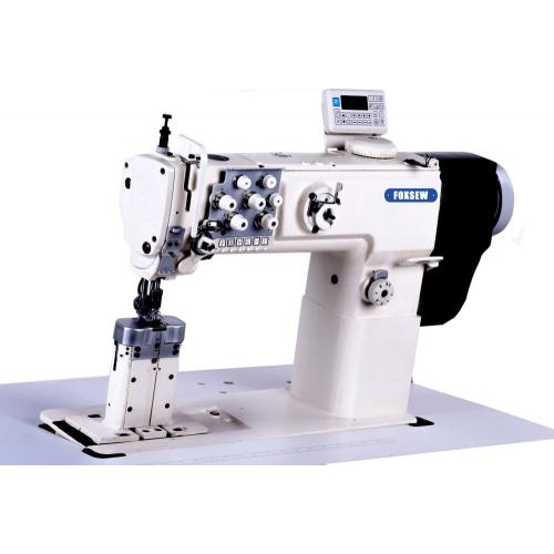 Direct Drive Double Needle Post Bed Compound Feed Upholstery Sewing Machine