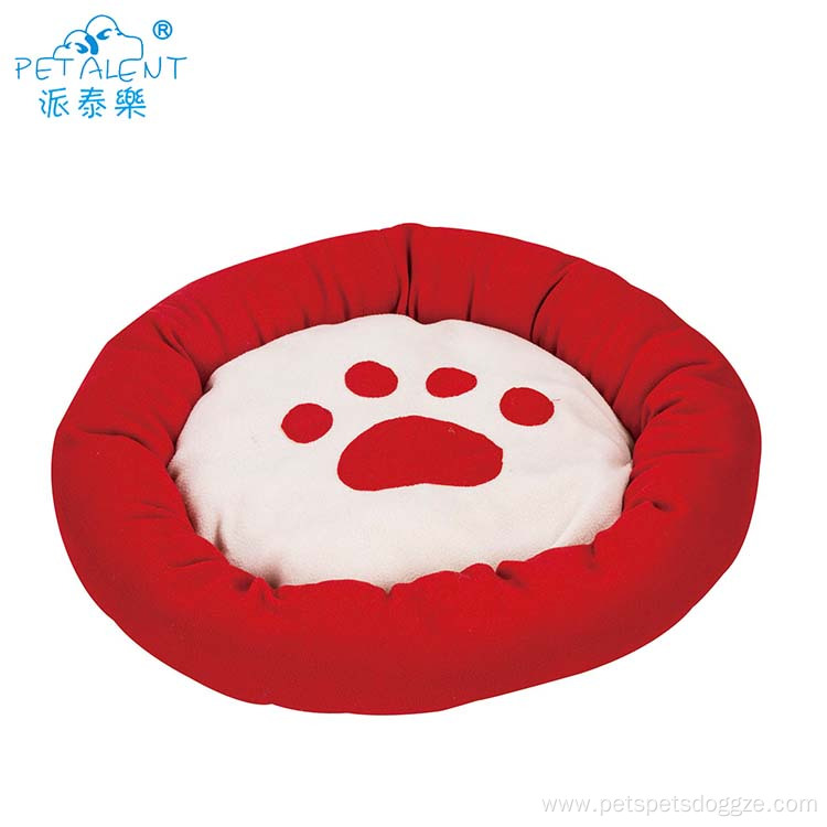 Luxury round fleece pet bed/dog cushion