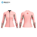 Seaskin 2 mm Nuevas mujeres de la chaqueta surfeadora manga larga