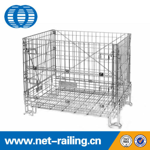 Industrial stackable foldable storage wire mesh numbering boxes