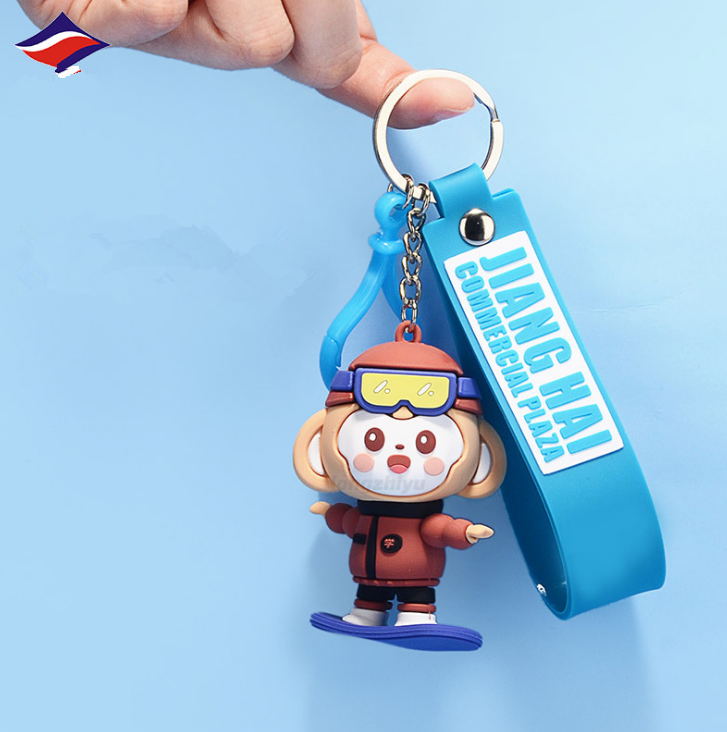 Custom 3d Silicone Keychain