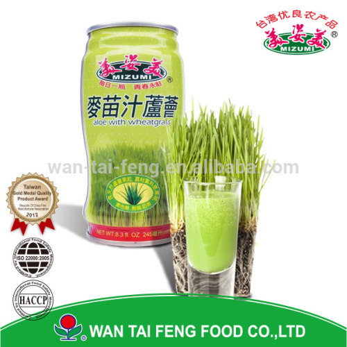 * MIZUMI Wheatgrass Aloe Vera Juice / CAN 245ml