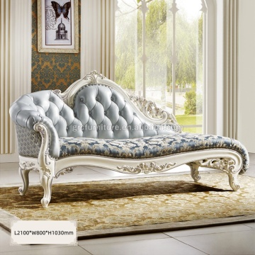 Hotel Fabric Chaise Lounge Bed Foot Stool