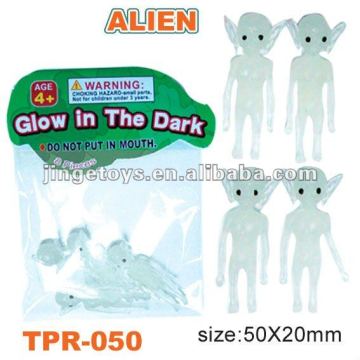 promotional TPR glowing alien plastic alien toys