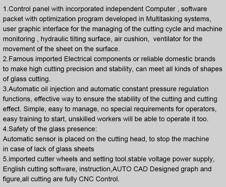 Fully cnc automatic insulating glass cutting machine table equipment