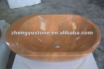 Oval Pink Bathroom Granite Sinks