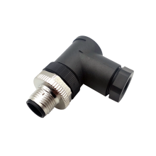 Field-wireable 90 Degree 8-pole M12 Male Connector