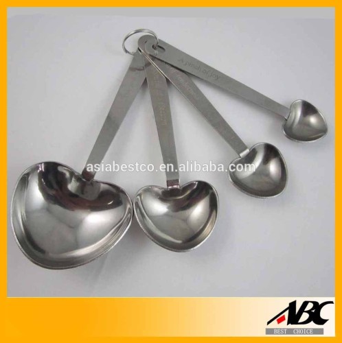 Heart Shape Stainless Steel Measuring Spoon Set