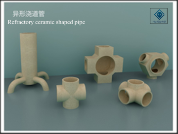 Ceramic shaped pipe in cast