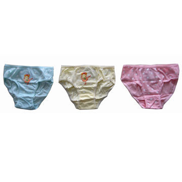 Girl's panties, made of 100% cotton single jersey, various colors and sizes are available