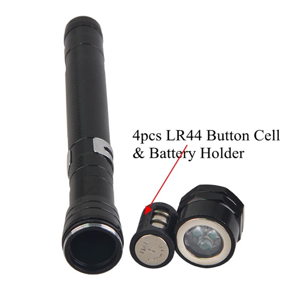 Portable Flexible Neck Magnetic Telescopic Flexible Pen Shape Light Flashlight LED Work Torch with Magnet for Inspection