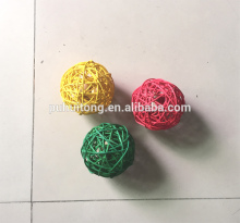 Colorful Rattan ball, natural grass ball, pet ball