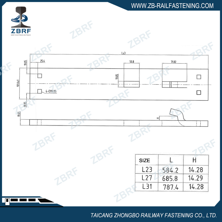 L Series Hook Twin Tie Plate