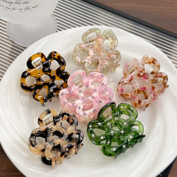 Fashion Hollow Mini Flower Rhinestone Acetate Headpiece