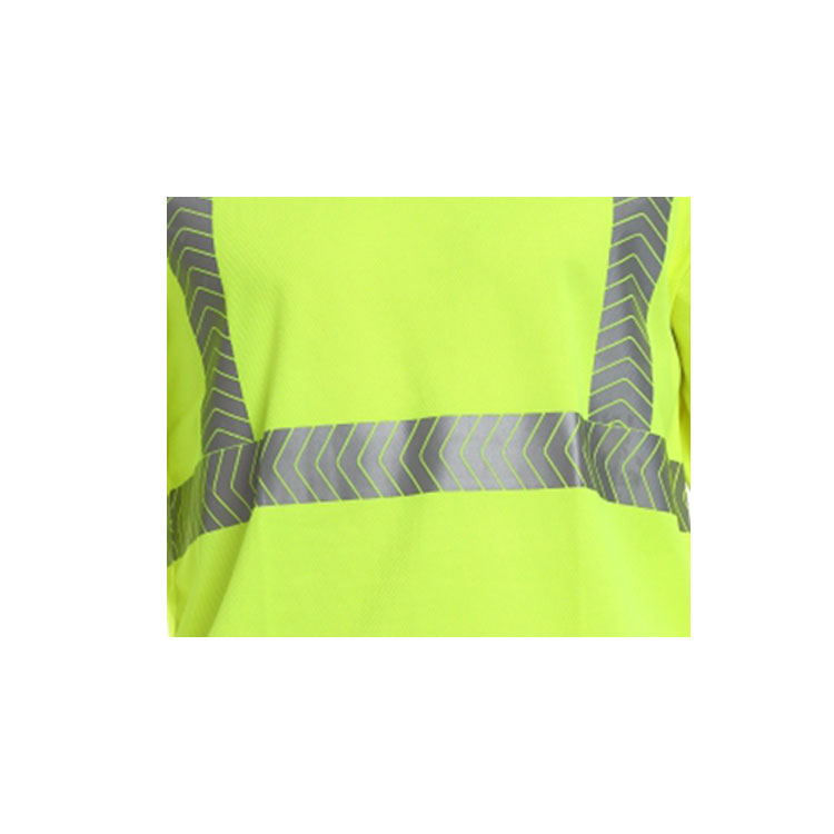 Customized logo high visibility reflective safety long sleeves polo T-shirt